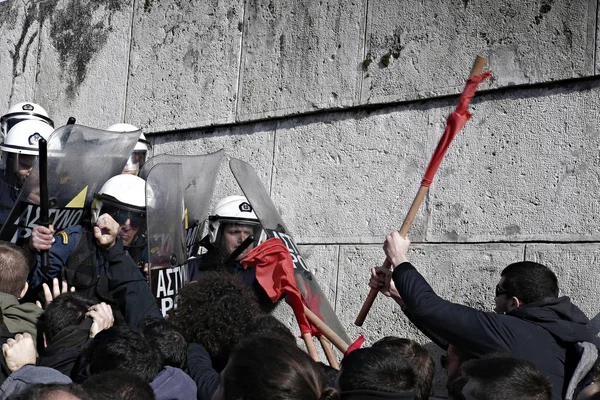 Греція-економіка-праця-протест-Strike — стокове фото
