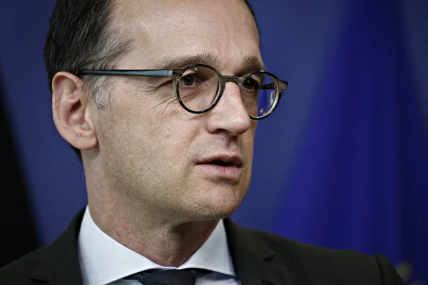 Ministro de Asuntos Exteriores alemán Heiko Maas, Bruselas — Foto de Stock