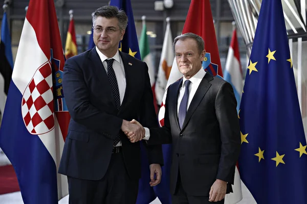 Belgien-EU-Kroatien-diplomati — Stockfoto