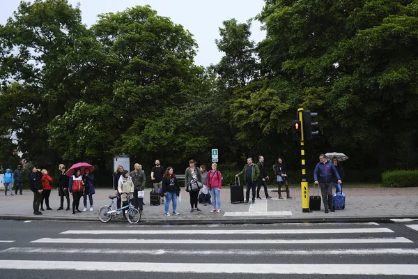 Άνθρωποι Περπατούν Bruge Βέλγιο Στις Μαΐου 2019 — Φωτογραφία Αρχείου