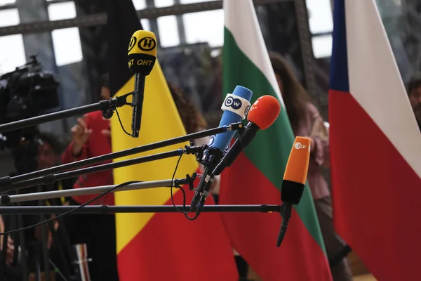 Brussels Belgium Jun 2019 Microphones Summit — Stock Photo, Image