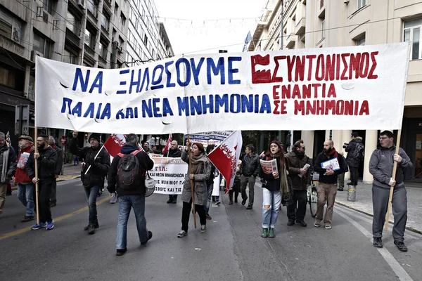 Görögország-politika-gazdaság-sztrájk — Stock Fotó