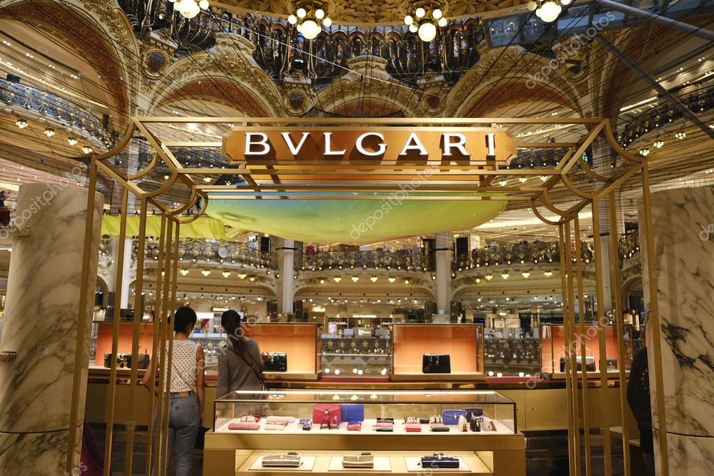 A Bulgari store in central Paris, France on April 21, 2019