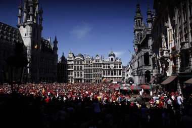 Belçika futbol takımı taraftarları, Belçika'yı kutladı