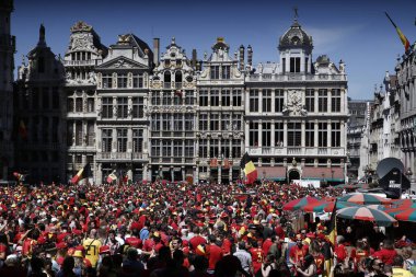Belçika futbol takımı taraftarları, Belçika'yı kutladı