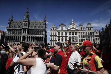 Belçika futbol takımı taraftarları, Belçika'yı kutladı