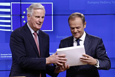 Avrupa Birliği'nde Brexit geri çekilme anlaşması taslağı teslim 