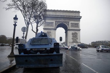 Yellow Vests Protest in Paris, France clipart