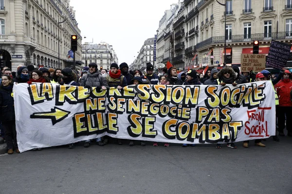 Gilet Gialli Protesta a Parigi, Francia — Foto Stock