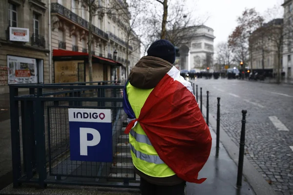 Protes Rompi Kuning di Paris, Perancis — Stok Foto