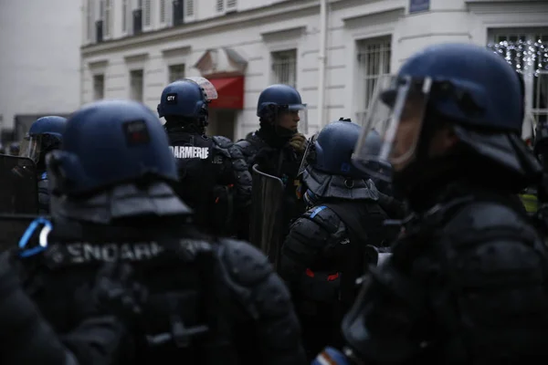 Gilet Gialli Protesta a Parigi, Francia — Foto Stock