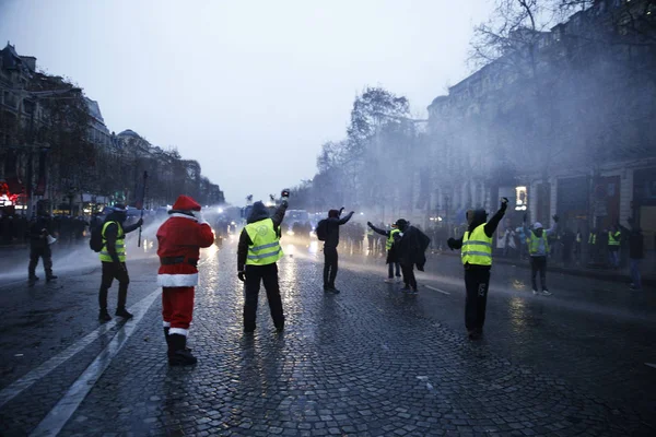 Gilets jaunes Manifestation à Paris, France — Photo