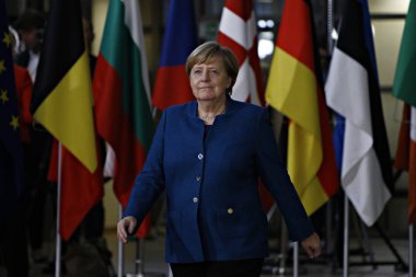 .Almanya Başbakanı Angela Merkel - Ab konseyi, Brüksel, Bel