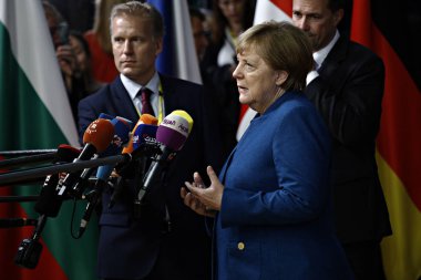 .Almanya Başbakanı Angela Merkel - Ab konseyi, Brüksel, Bel
