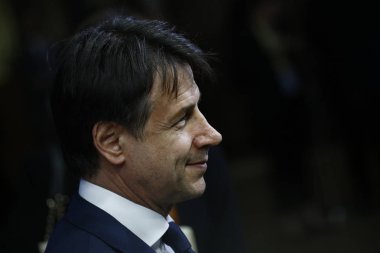 İtalya Başbakanı Giuseppe Conte - Avrupa Birliği Konseyi. Brüksel, B