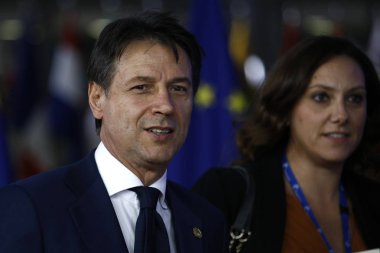 İtalya Başbakanı Giuseppe Conte - Avrupa Birliği Konseyi. Brüksel, B