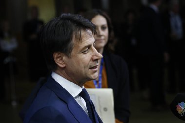 İtalya Başbakanı Giuseppe Conte - Avrupa Birliği Konseyi. Brüksel, B