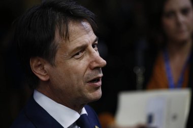 İtalya Başbakanı Giuseppe Conte - Avrupa Birliği Konseyi. Brüksel, B
