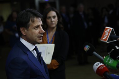 İtalya Başbakanı Giuseppe Conte - Avrupa Birliği Konseyi. Brüksel, B
