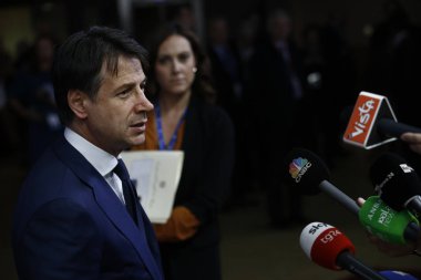 İtalya Başbakanı Giuseppe Conte - Avrupa Birliği Konseyi. Brüksel, B