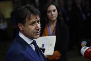 İtalya Başbakanı Giuseppe Conte - Avrupa Birliği Konseyi. Brüksel, B