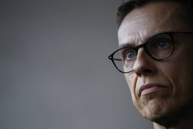 Alexander Stubb - basın toplantısı. Brüksel, Belçika