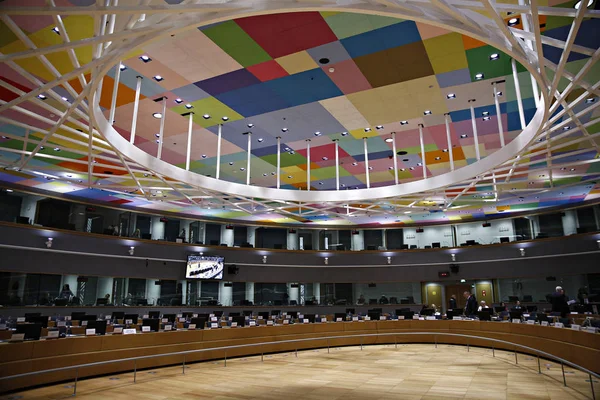 Una Sala Plenaria Edificio Del Consejo Europeo Bruselas Bélgica Noviembre — Foto de Stock