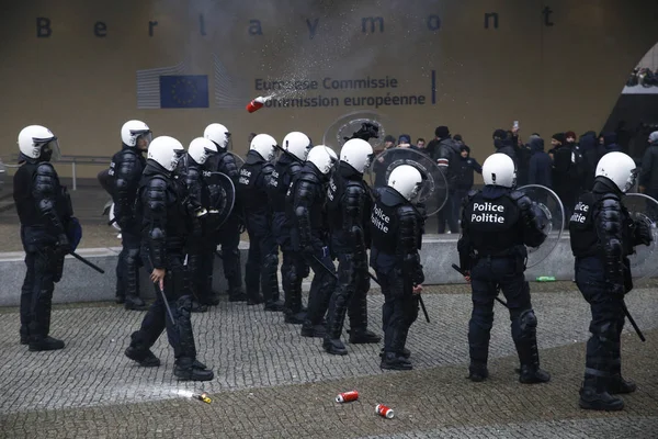 Des Partisans Extrême Droite Affrontent Avec Police Émeute Lors Une — Photo