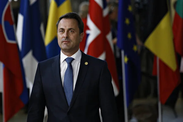 Bruxelas Bélgica Outubro 2018 Primeiro Ministro Luxemburgo Xavier Bettel Chega — Fotografia de Stock