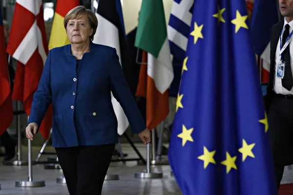 .Canciller de Alemania Angela Merkel - Consejo de la UE, Bruselas, Bel — Foto de Stock