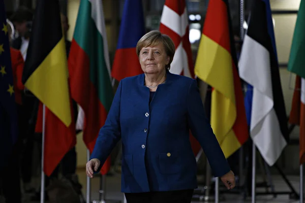 .Kanselir Jerman Angela Merkel - Dewan Uni Eropa, Brussels, Bel — Stok Foto