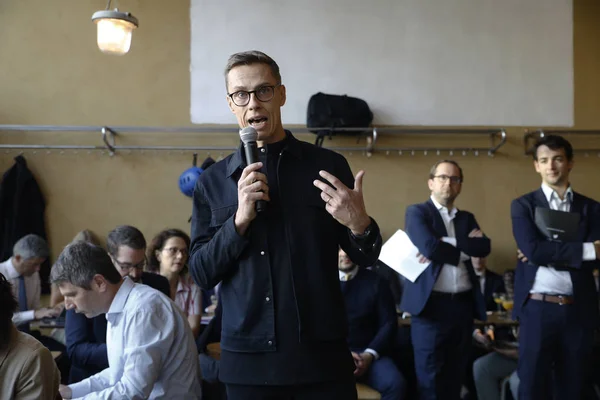 Alexander Stubb - press conference. Brussels, Belgium — Stock Photo, Image