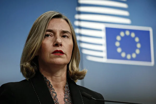 Federica Mogherini - EU Foreign Affairs Council meeting, Brussel — Stock Photo, Image