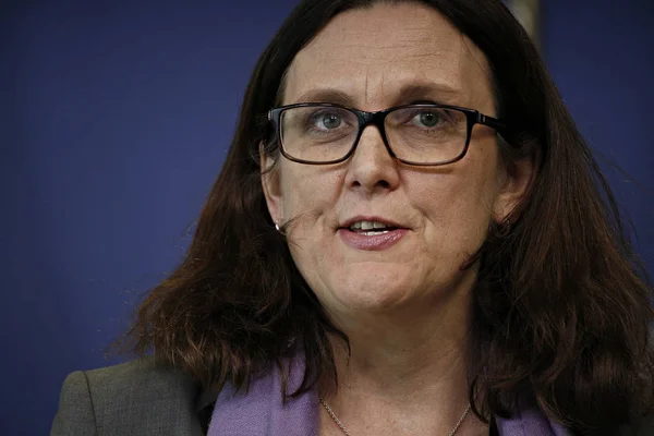 Cecilia Malmström európai biztos, Brüsszel — Stock Fotó