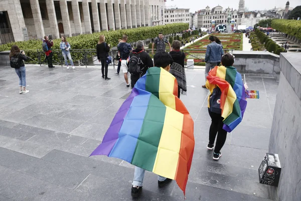 Belgijska parada dumy LGBT, Bruksela — Zdjęcie stockowe