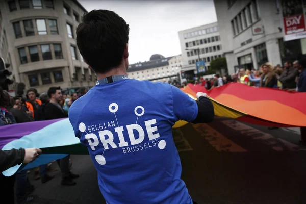 Belgická LGBT Pride Parade, Brusel — Stock fotografie