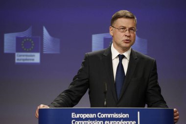 Avrupa Birliği Komisyon Üyeleri'nin Avrupa Zirvesi'nde basın toplantısı, Brussel