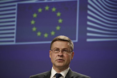 Avrupa Birliği Komisyon Üyeleri'nin Avrupa Zirvesi'nde basın toplantısı, Brussel