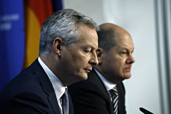 Frankrikes ekonomi minister Bruno Le Maire och tyska finans minist — Stockfoto