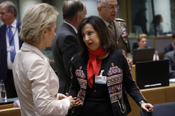 Conselho de Ministros da Defesa da UE em Bruxelas, Bélgica . — Fotografia de Stock