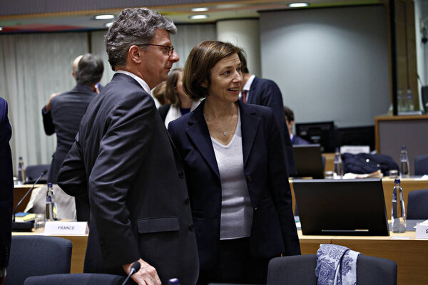 EU defense ministers council in Brussels, Belgium.