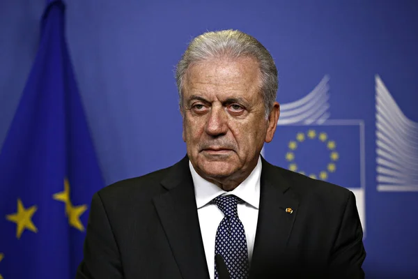 Griechischer Präsident prokopis pavlopoulos bei der Europäischen Kommission — Stockfoto