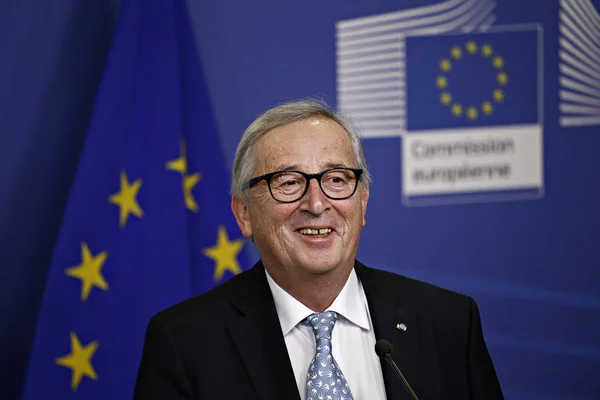 Řecký prezident Prokopis Pavlopoulos v Evropské komisi — Stock fotografie