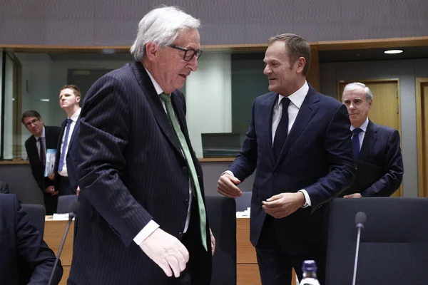 Cumbre social tripartita en el edificio Europa de Bruselas — Foto de Stock