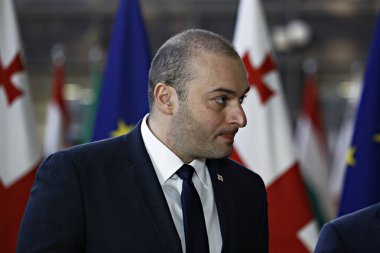 Gürcistan Başbakanı Mamuka Bakhtadze Brüksel'de, Belçika.