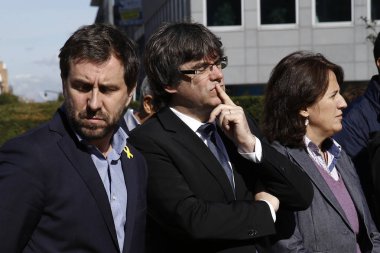 Carles Puigdemont destek protestosu katıldı membe tutuklandı