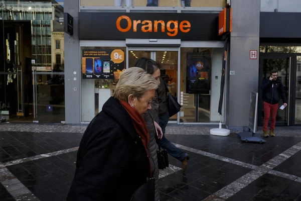 Gren Orange Telekommunikationsföretag Bryssel Belgien Nov 2018 — Stockfoto