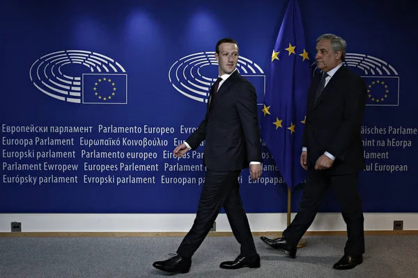 Facebook's CEO Mark Zuckerberg, Brussels — Stock Photo, Image