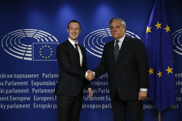 Facebook's CEO Mark Zuckerberg, Brussels — Stock Photo, Image