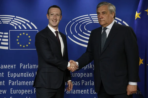 Facebook's CEO Mark Zuckerberg, Brussels — Stock Photo, Image